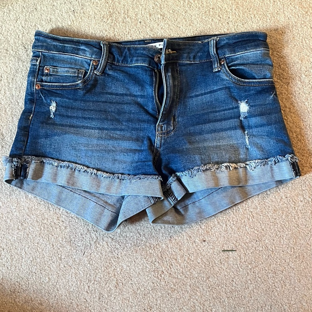 Celebrity Pink ripped jean shorts